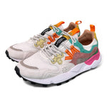Sneaker donna Flower Mountain Yamano 3 White Fuxia 1N11 rete 