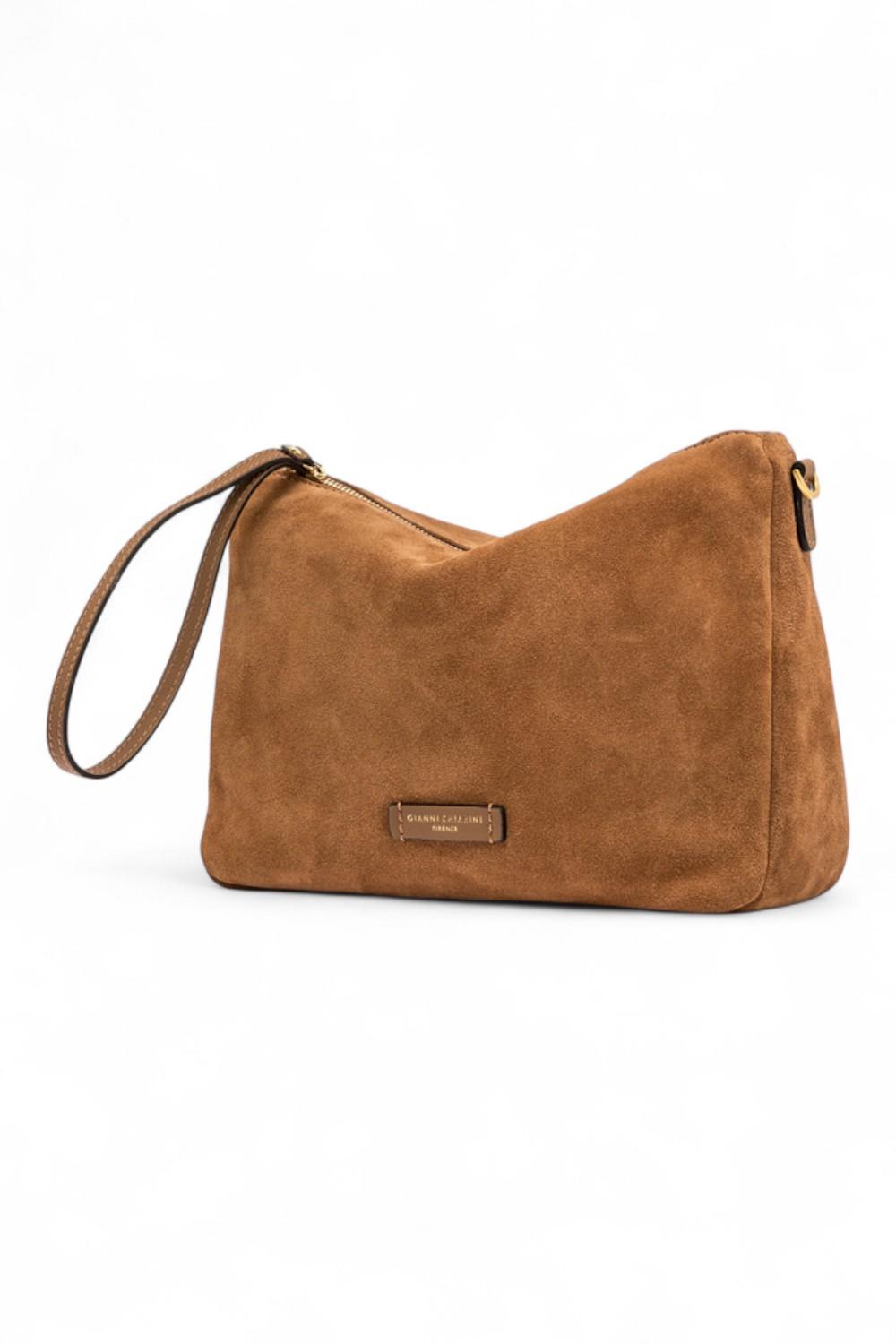 Pochette Nora suede caramello Gianni Chiarini<BR/> 