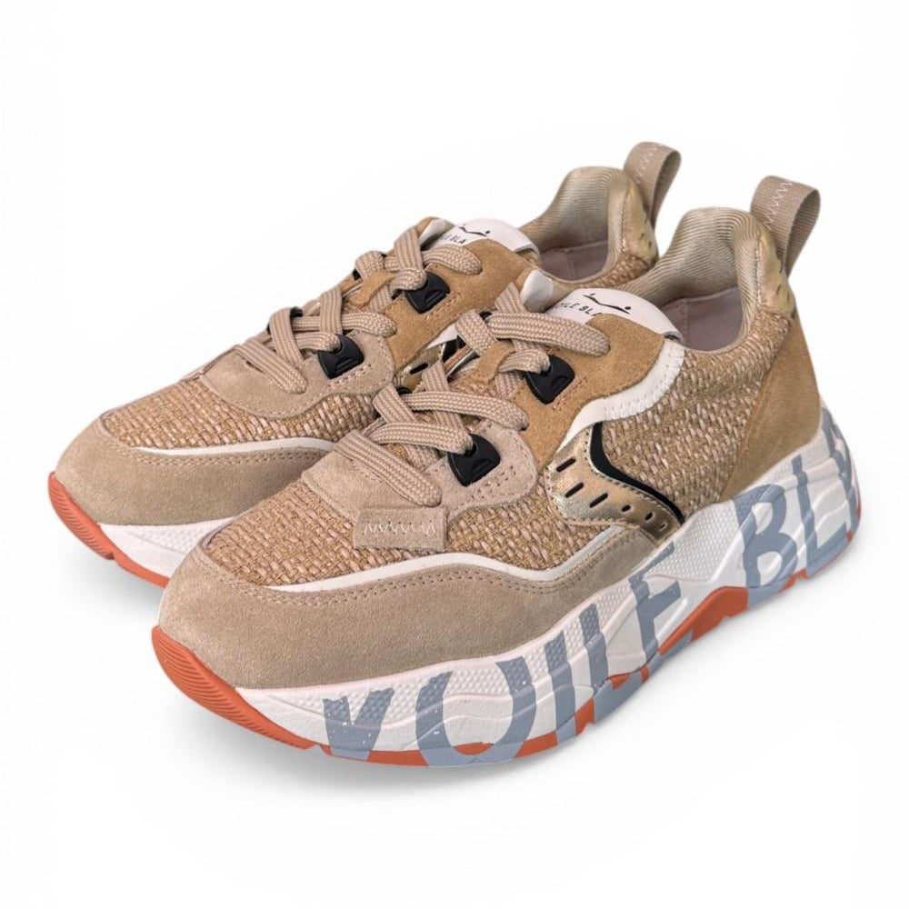 Sneaker donna Voile Blanche Club 105 sand rafia 2E44 