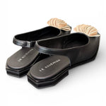 Slingback pelle nera bianca Le Bohemien 