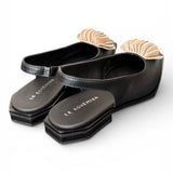 Slingback pelle nera bianca Le Bohemien 