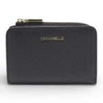 P.foglio piccolo zip metallic soft nero Coccinelle 