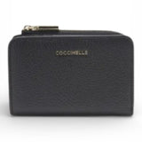 P.foglio piccolo zip metallic soft nero Coccinelle 