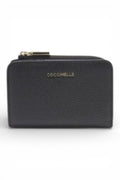 P.foglio piccolo zip metallic soft nero Coccinelle