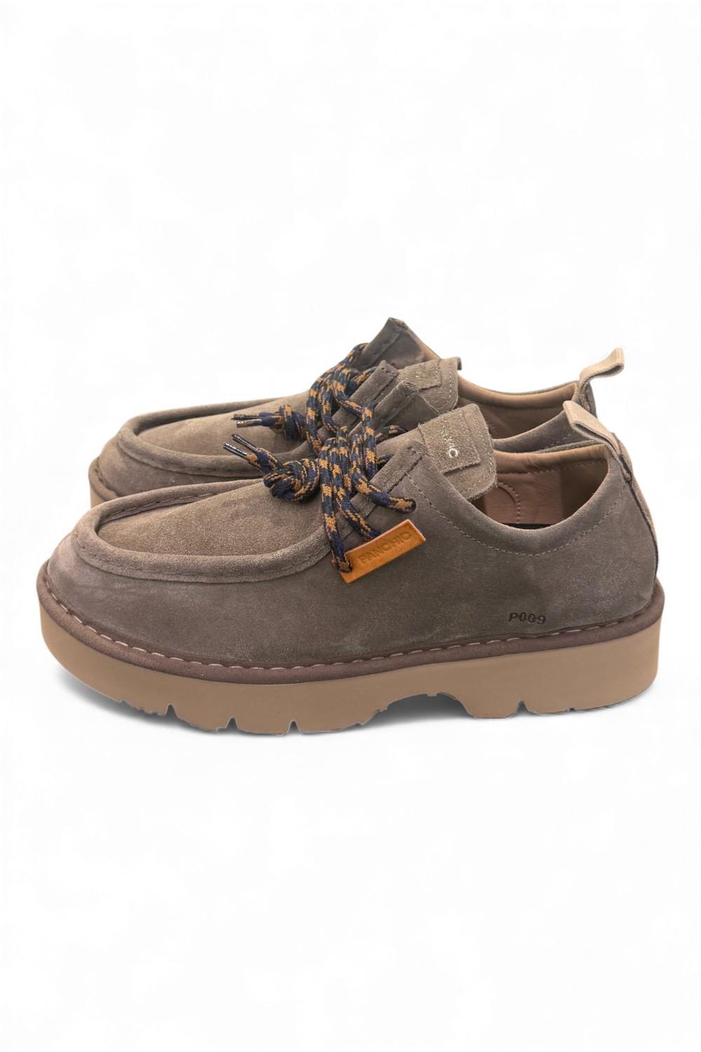 Allacciato uomo Panchic P009 ingegnere suede brown stone 