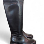 Stivale cavallerizzo pelle nera Francesco Brunelli<BR/> 