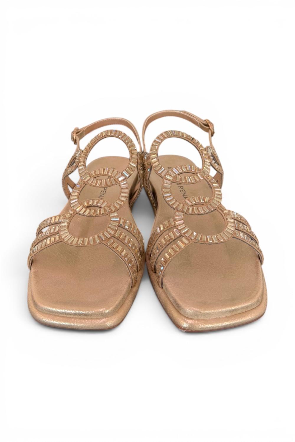 Sandalo cerchi strass oro Alma en Pena<BR/> 