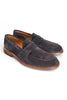Mocassino suede blu Franco Fedele