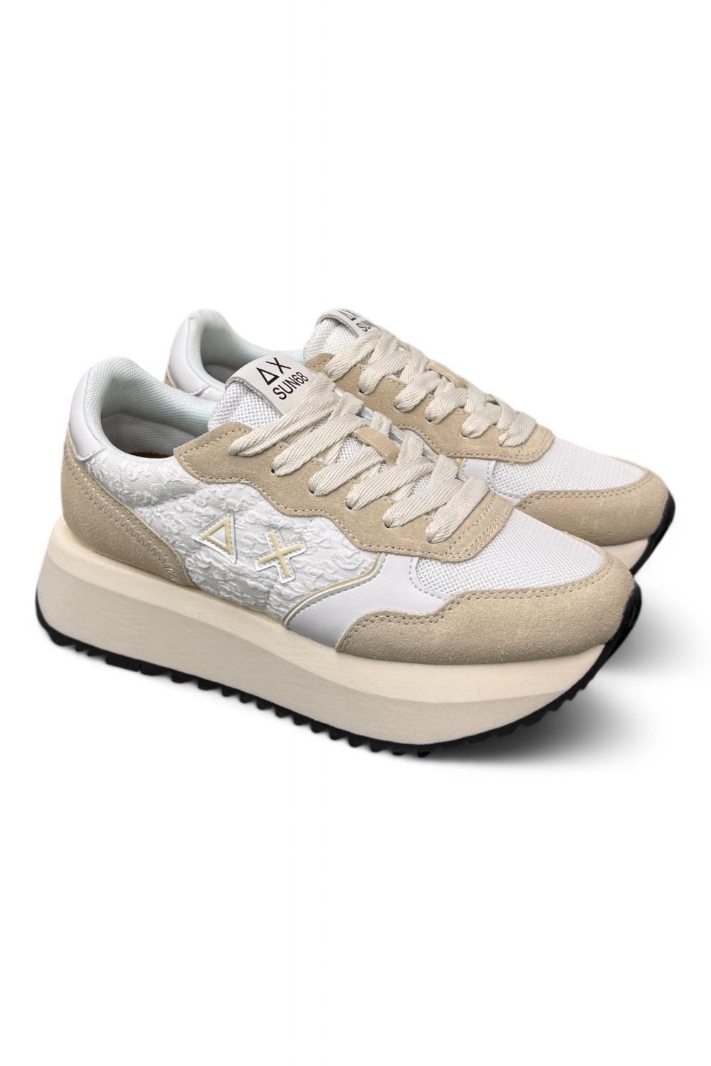 Sneaker donna SUN 68 BIG ALLY flower white 