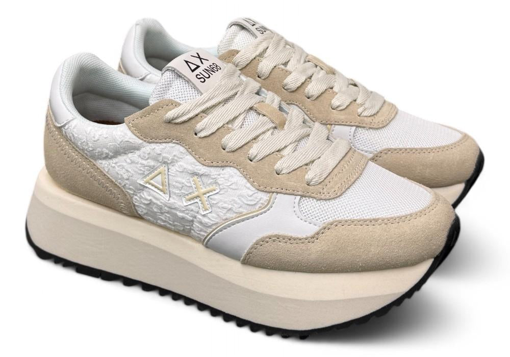Sneaker donna SUN 68 BIG ALLY flower white 