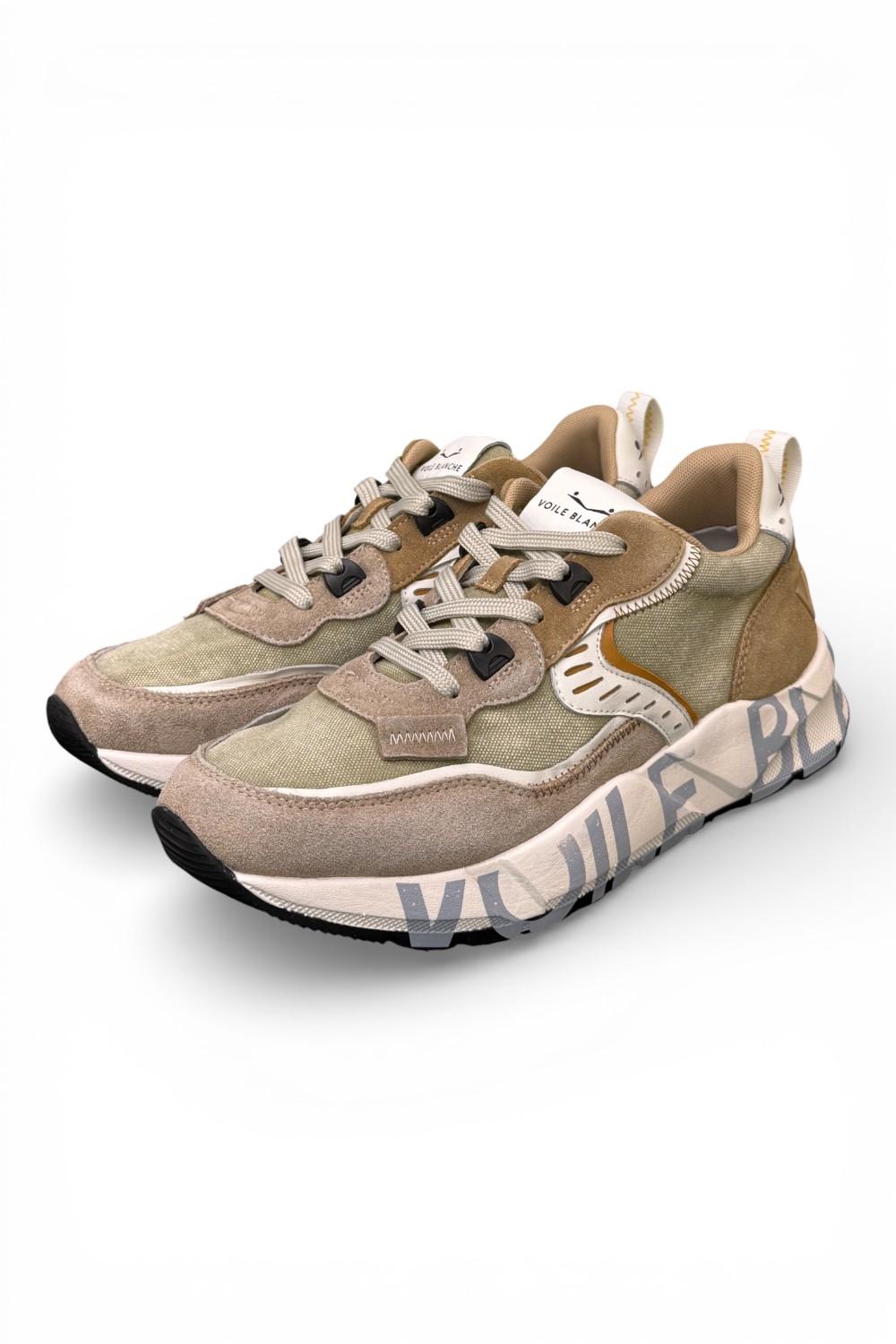 Sneaker uomo Club 01 Voile Blanche canvas salvia beige 1D52<BR/> 