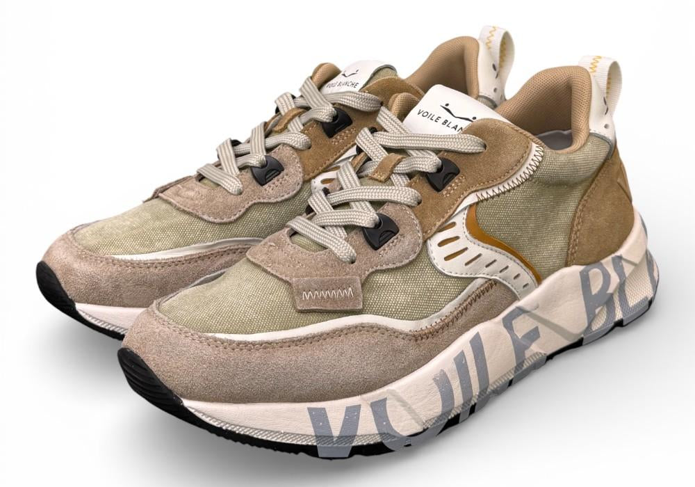 Sneaker uomo Club 01 Voile Blanche canvas salvia beige 1D52<BR/> 