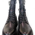 Anfibio pelle nera  con fibbia Mjus<BR/> 