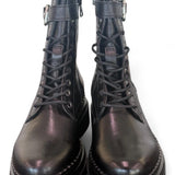 Anfibio pelle nera  con fibbia Mjus<BR/> 