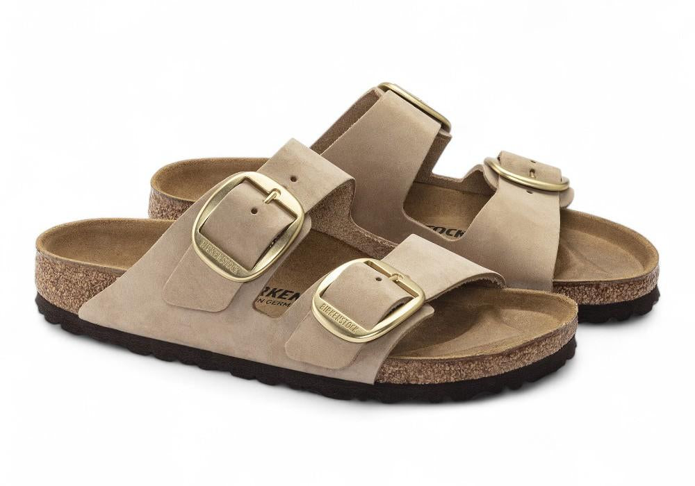 Ciabatta Arizona Big Buckle nabuk Sandcastle Birkenstock 1024064 