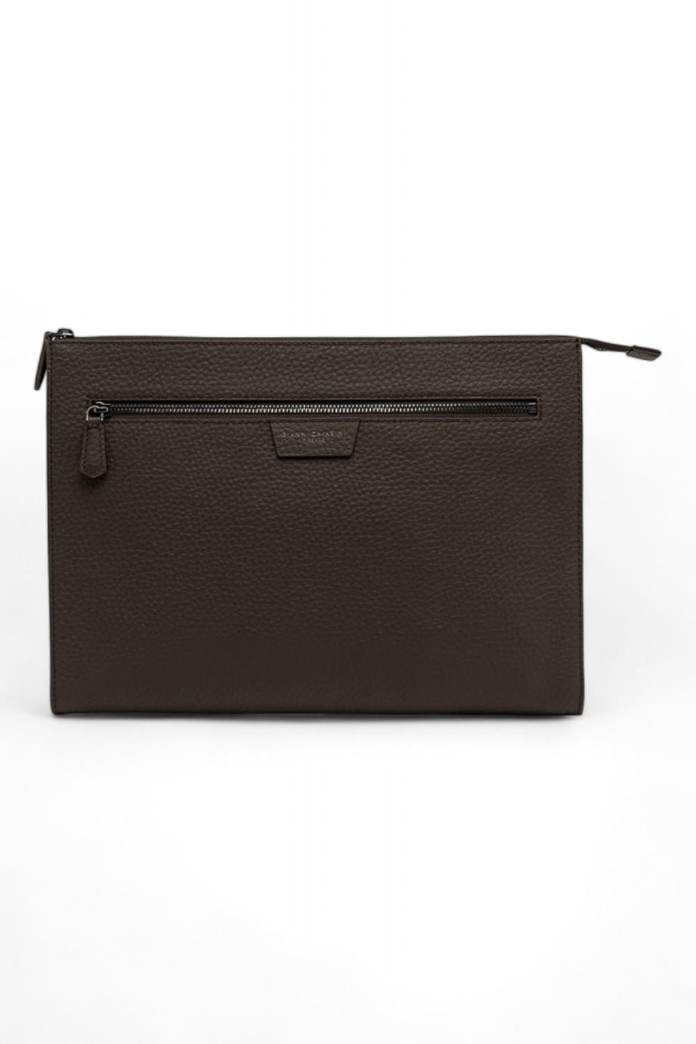 Pochette maxy uomo donna pelle testa di moro Gianni Chiarini 