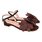 Sandalo fiore suede testa di moro Glam<BR/> 