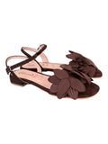 Sandalo fiore suede testa di moro Glam