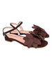 Sandalo fiore suede testa di moro Glam