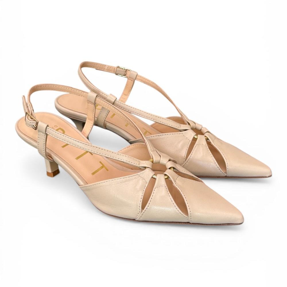 Slingback pelle osso T60  Matteo Pitti 
