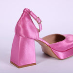 Mary Jane in raso fuxia Brando semiaperto 