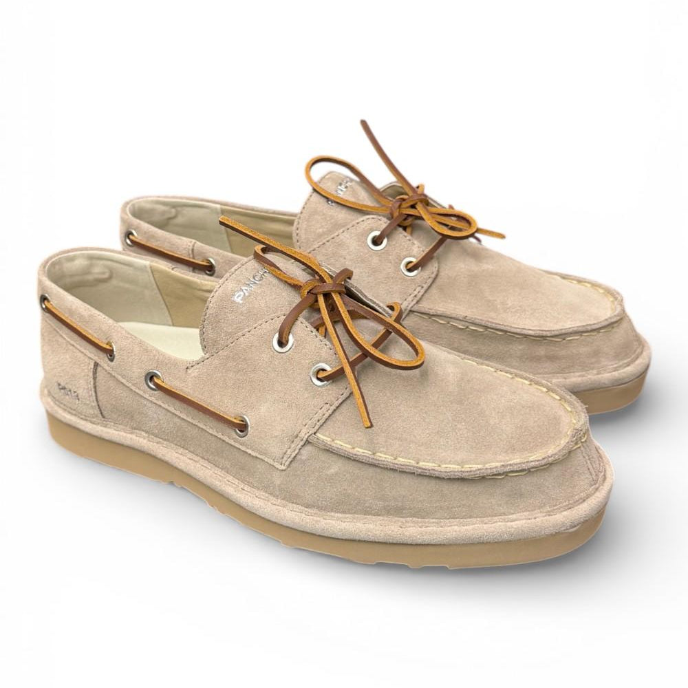Allacciato barca uomo Panchic suede Dove Grey<BR/> 