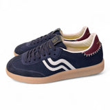 Sneaker uomo low suede blu Primabase <BR/> 