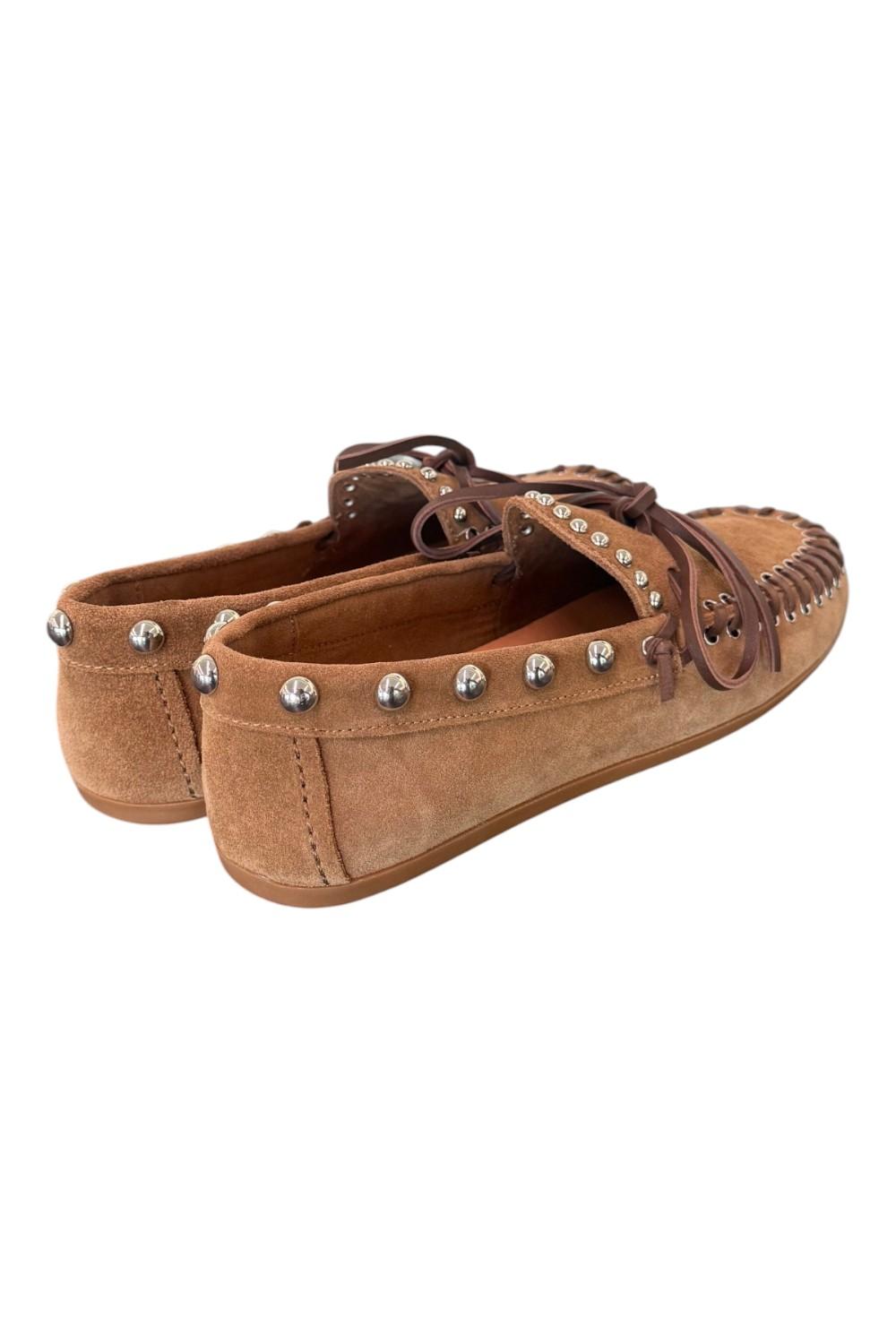 Mocassino fiocco suede sigaro Inuovo<BR/> 