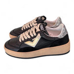 Sneaker donna Play nero oro 4B12 