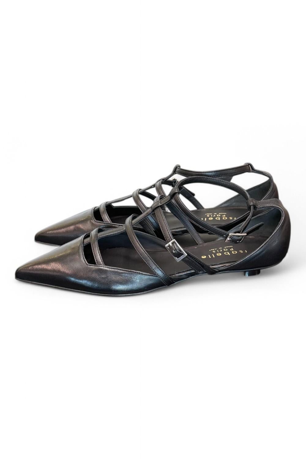Ballerina semiaperta nera Isabelle Paris 