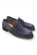 Mocassino camoscio blu Franco Fedele