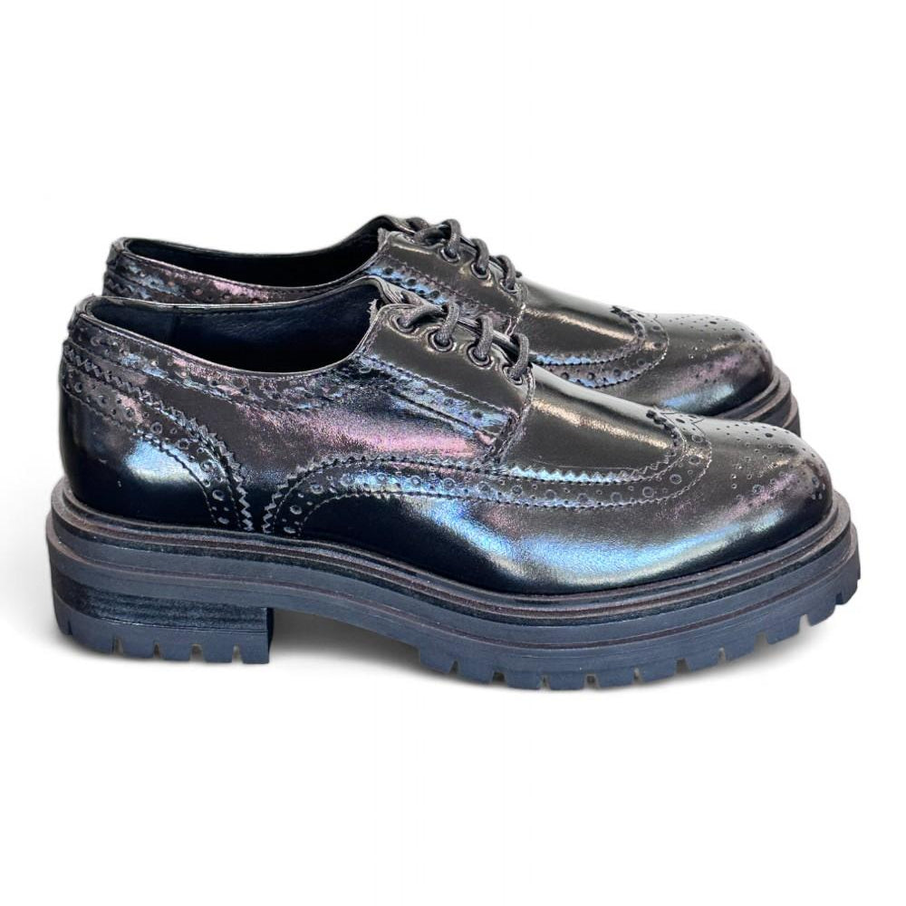 Scarpa allacciata imperiale donna Les Tulipes nera 