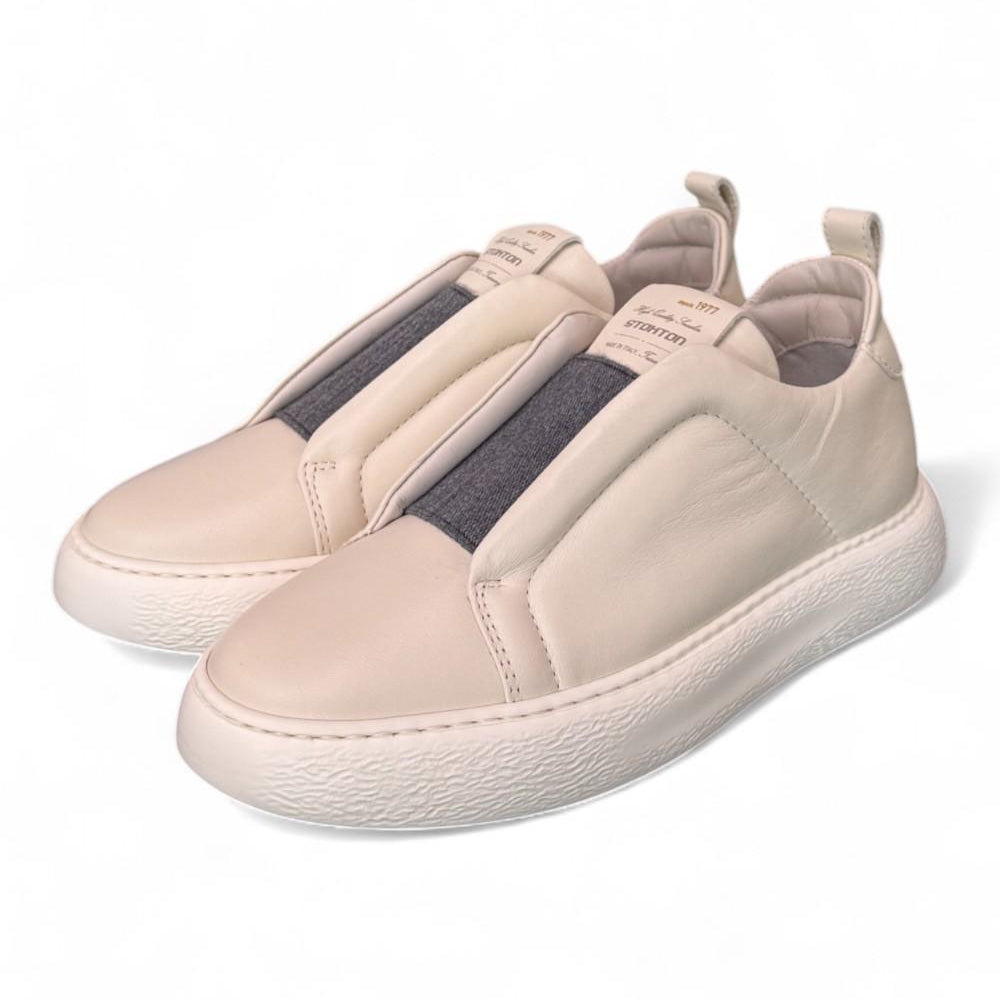 Sneaker slip on nappa panna Stokton 