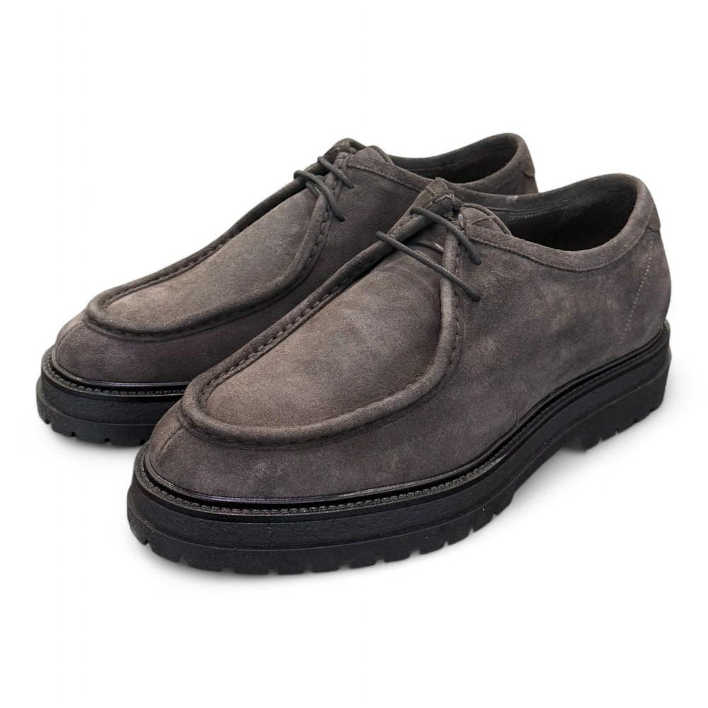 Allacciato ingegnere suede grigio Dino Draghi<BR/> 