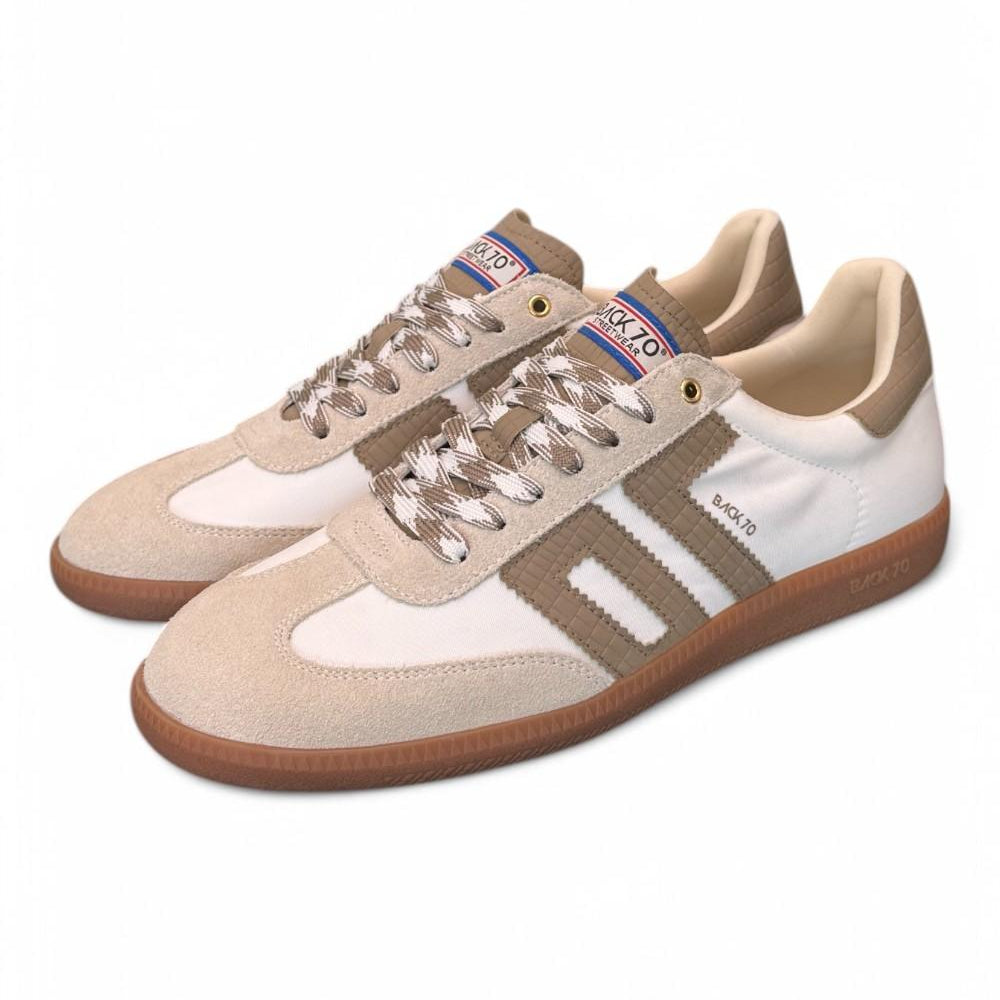 Sneaker uomo ghost bianca taupe Back 70<BR/> 