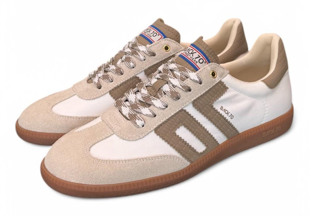 Sneaker uomo ghost bianca taupe Back 70<BR/> 
