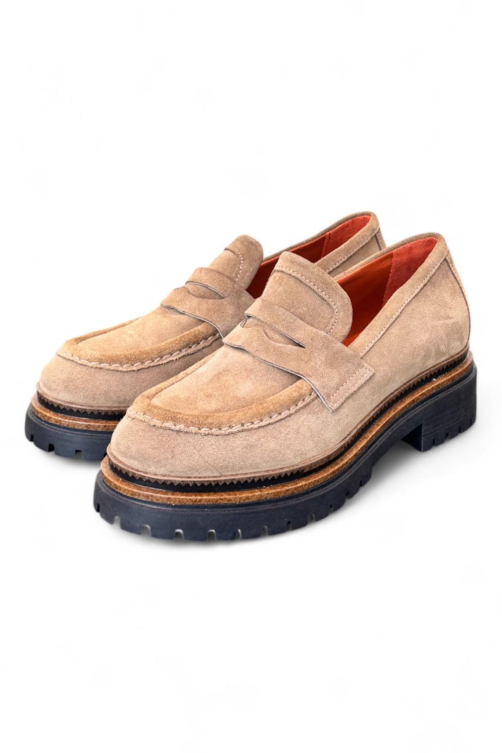 Mocassino donna suede beige Mjus<BR/> 