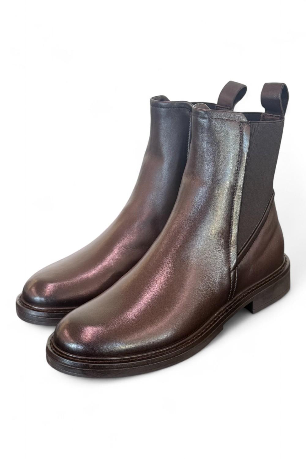 Stivaletto beatles pelle testa di moro Mjus<BR/> 