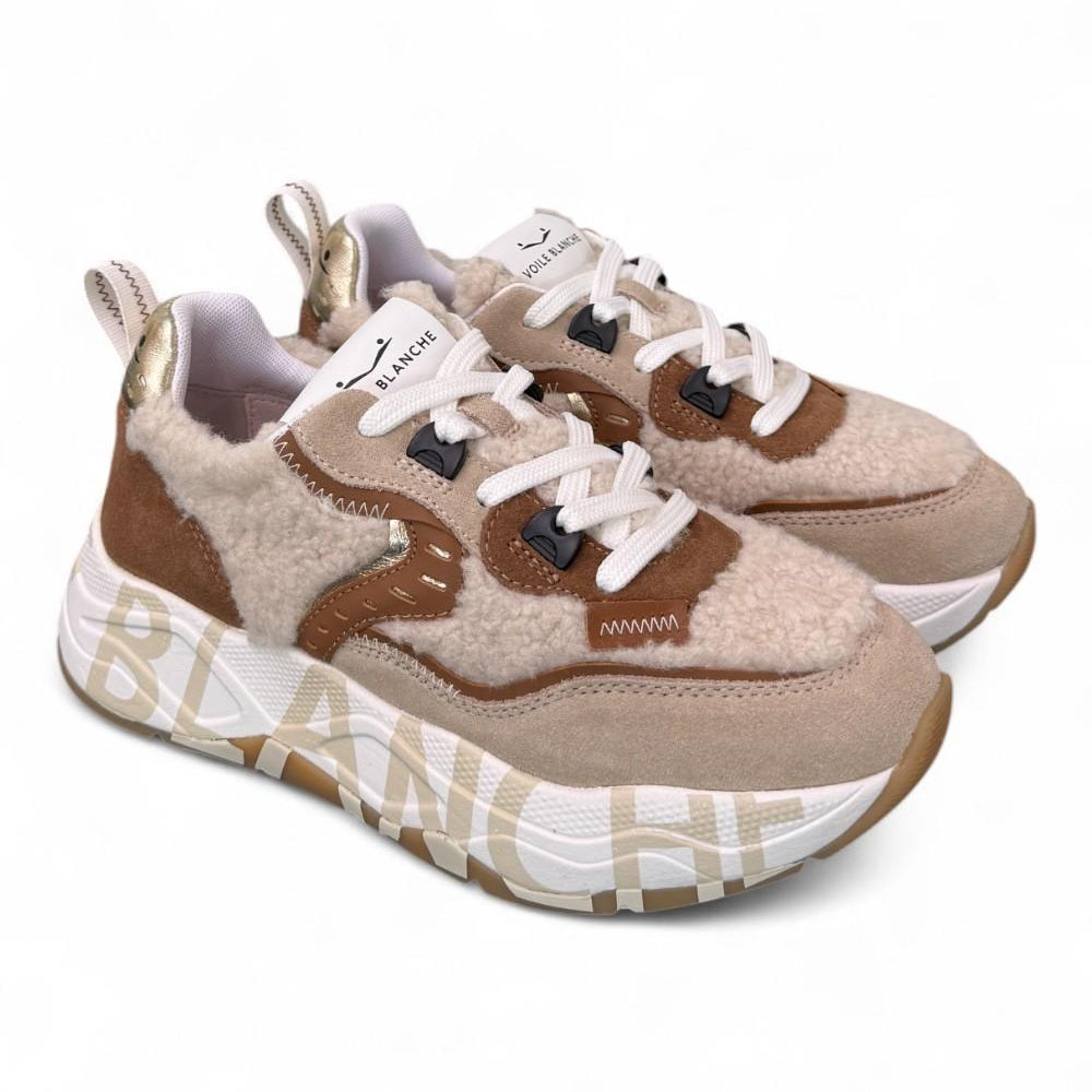 Sneaker Donna Club 105 beige teddy Voile Blanche 