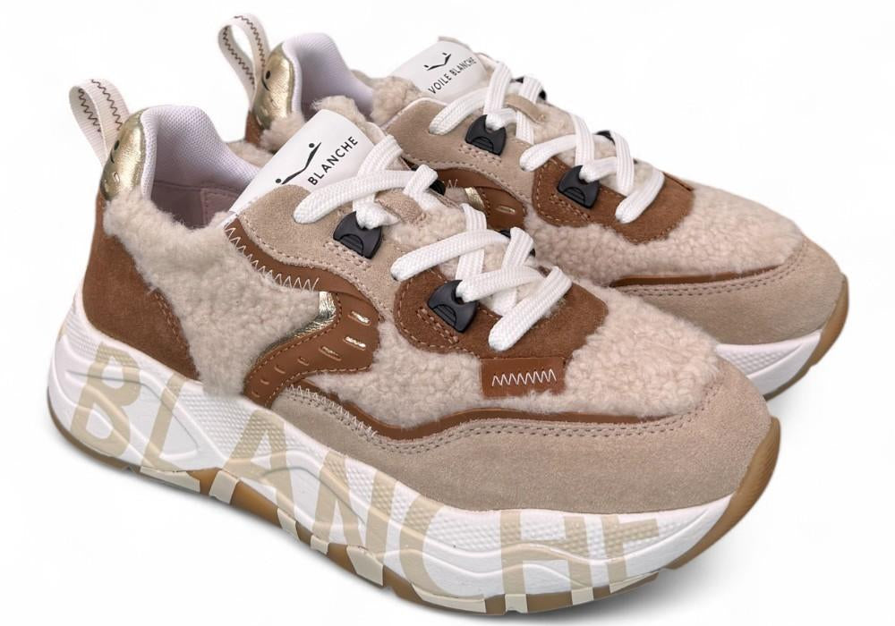 Sneaker Donna Club 105 beige teddy Voile Blanche 