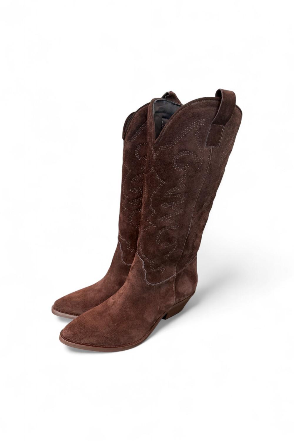 Stivale texano suede testa di moro Ranye 