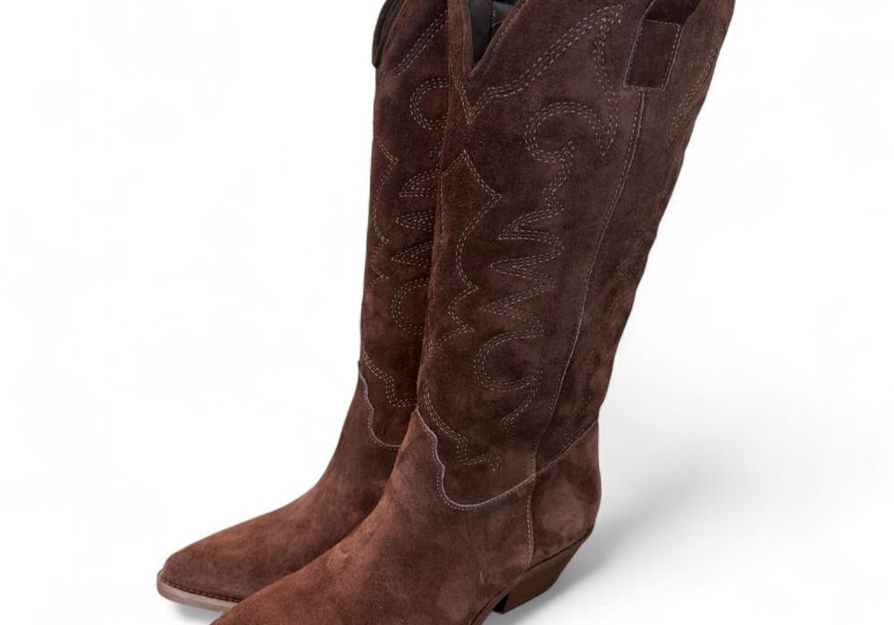 Stivale texano suede testa di moro Ranye 