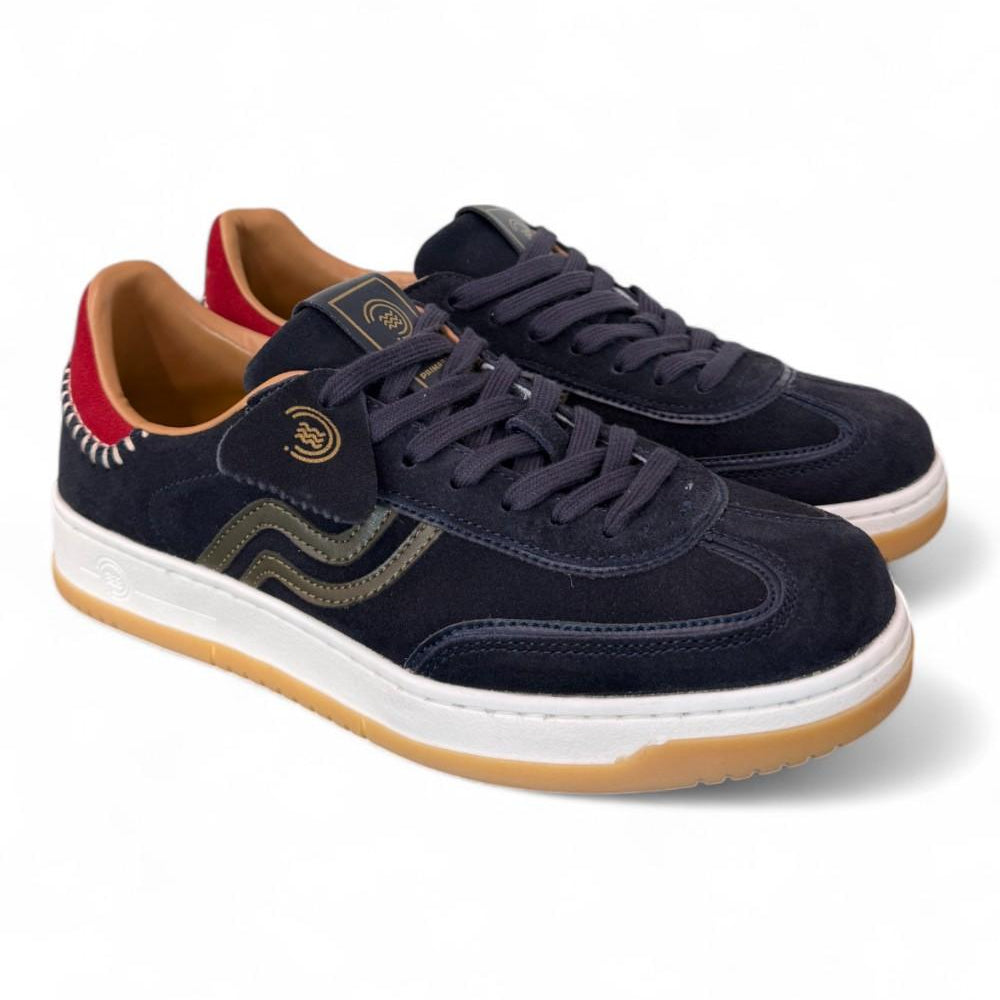 Sneaker uomo hi suede blu Primabase <BR/> 