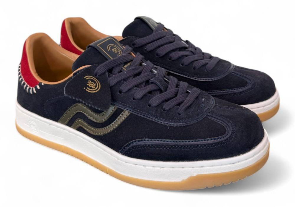 Sneaker uomo hi suede blu Primabase <BR/> 
