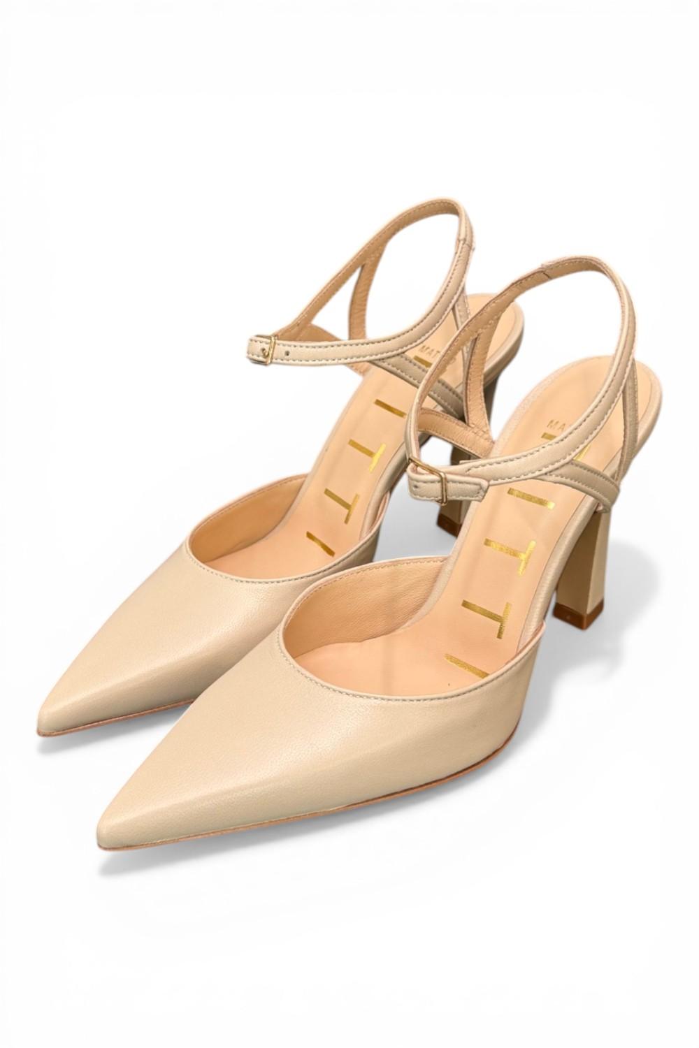 Slingback cintino pelle osso Matteo Pitti 