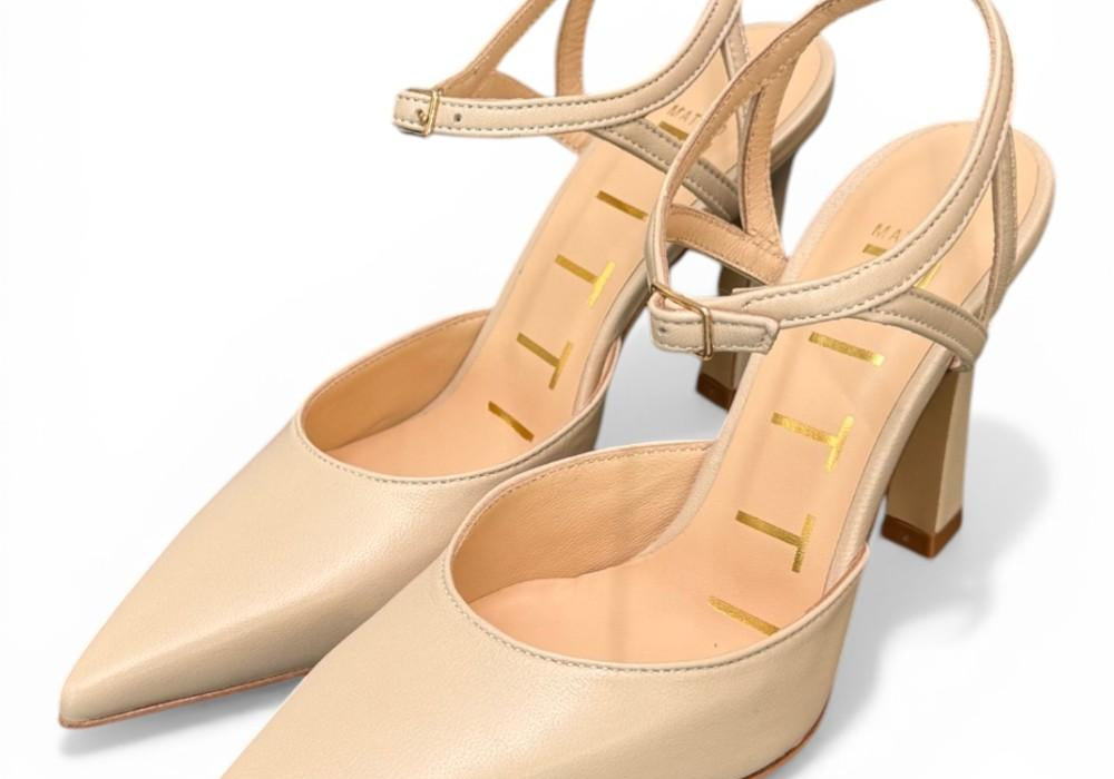 Slingback cintino pelle osso Matteo Pitti 