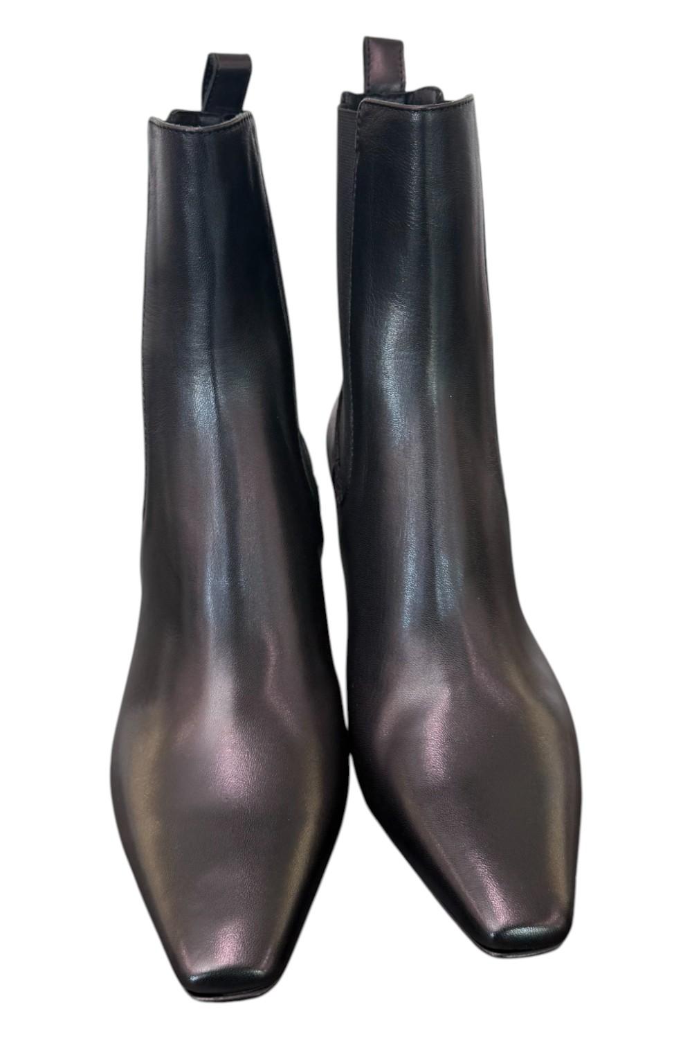 Stivaletto beatles T60 pelle nera Elisa Lanci<BR/> 