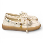 Scarpa barca nappa latte Gioplus 