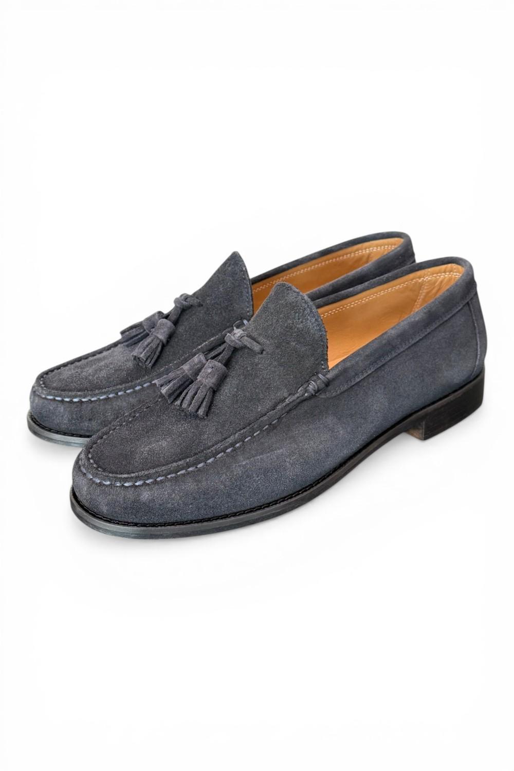 Mocassino mappetti suede blu Kebo 