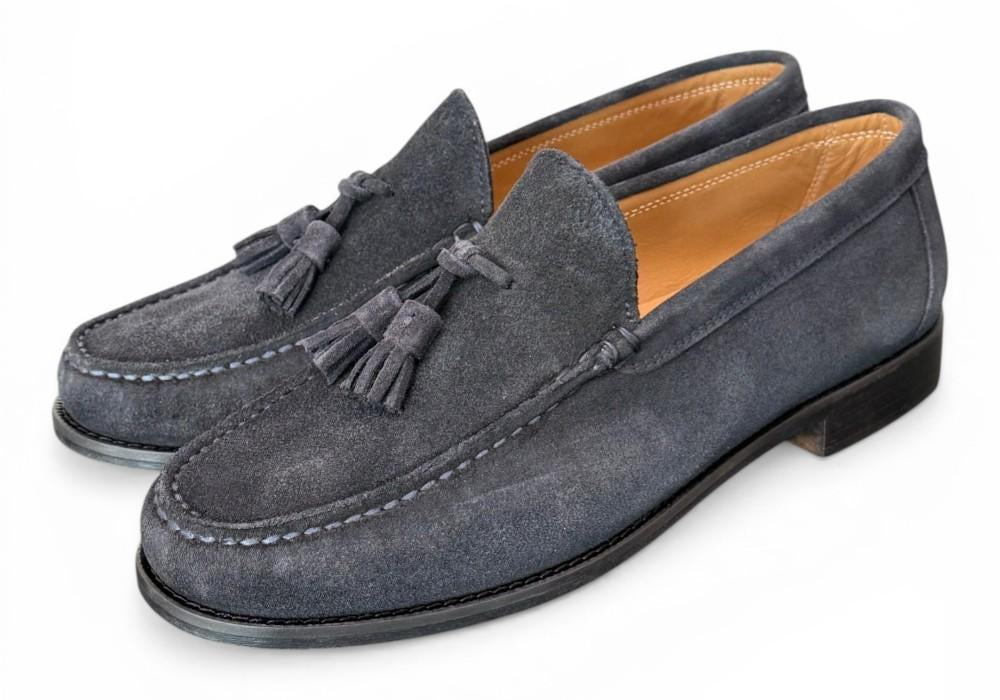 Mocassino mappetti suede blu Kebo 